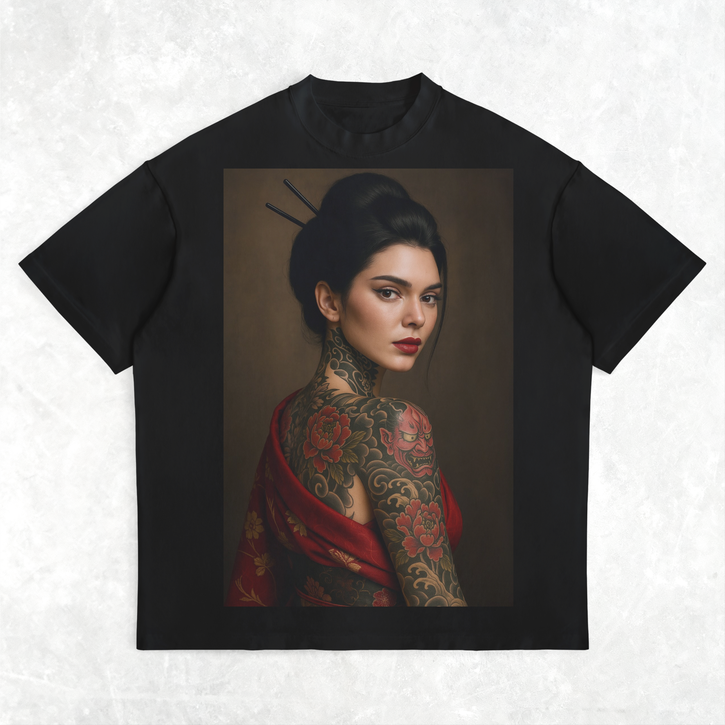 ケンダル Oversize Deep Drop Shoulder Tee - 200 GSM