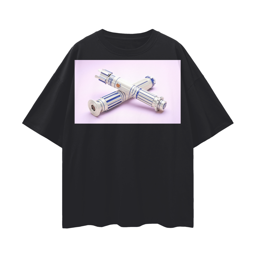 Dual Sabers Oversize Deep Drop Shoulder Tee - 200 GSM
